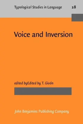 Givón / Givon |  Voice and Inversion | eBook | Sack Fachmedien