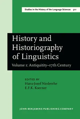 Niederehe / Koerner |  History and Historiography of Linguistics | eBook | Sack Fachmedien