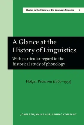 Pedersen |  A Glance at the History of Linguistics | eBook | Sack Fachmedien