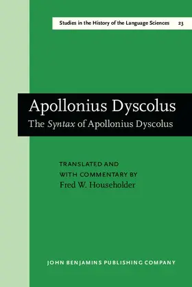  Apollonius Dyscolus | eBook | Sack Fachmedien