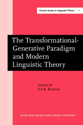 Koerner |  The Transformational-Generative Paradigm and Modern Linguistic Theory | eBook | Sack Fachmedien