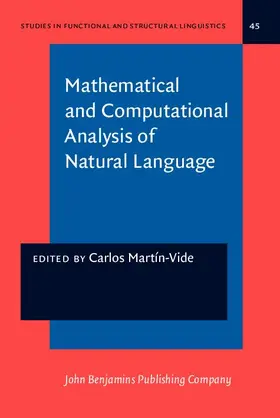 Martín-Vide / Martin-Vide |  Mathematical and Computational Analysis of Natural Language | eBook | Sack Fachmedien