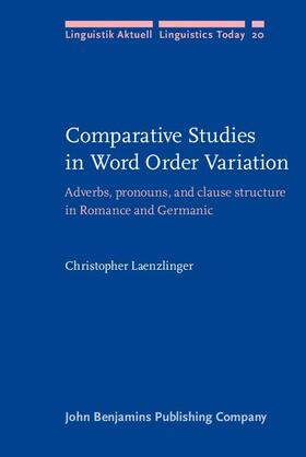 Laenzlinger |  Comparative Studies in Word Order Variation | eBook | Sack Fachmedien