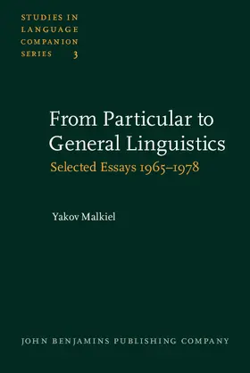 Malkiel |  From Particular to General Linguistics | eBook | Sack Fachmedien