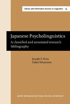 Kess / Miyamoto | Japanese Psycholinguistics | E-Book | sack.de