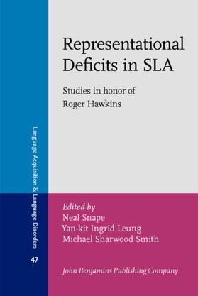 Snape / Leung / Sharwood Smith |  Representational Deficits in SLA | eBook | Sack Fachmedien