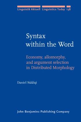 Siddiqi |  Syntax within the Word | eBook | Sack Fachmedien