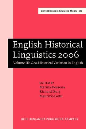 Dossena / Dury / Gotti |  English Historical Linguistics 2006 | eBook | Sack Fachmedien