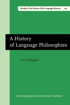 Formigari |  A History of Language Philosophies | eBook | Sack Fachmedien