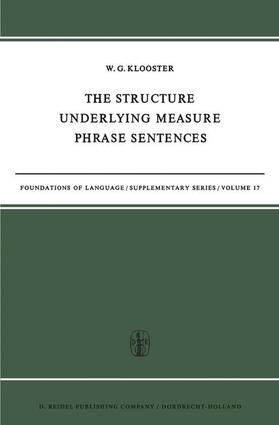 Klooster |  The Structure Underlying Measure Phrase Sentences | Buch |  Sack Fachmedien