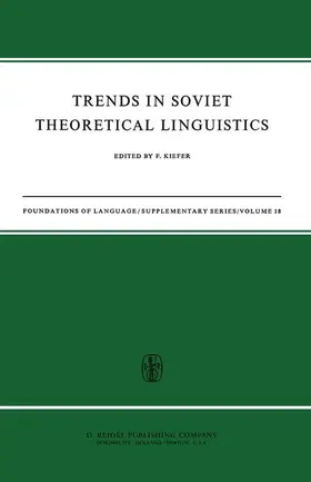 Kiefer |  Trends in Soviet Theoretical Linguistics | Buch |  Sack Fachmedien