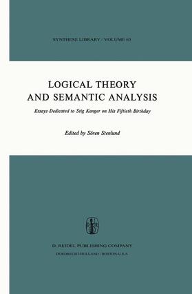 Stenlund |  Logical Theory and Semantic Analysis | Buch |  Sack Fachmedien