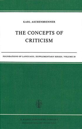 Aschenbrenner |  The Concepts of Criticism | Buch |  Sack Fachmedien