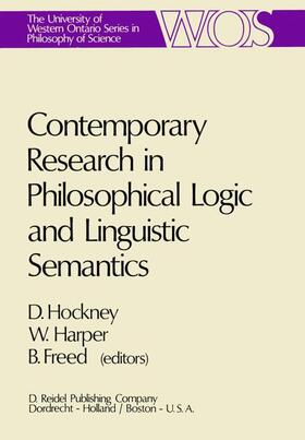 Hockney / Freed / Harper |  Contemporary Research in Philosophical Logic and Linguistic Semantics | Buch |  Sack Fachmedien