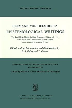 von Helmholtz / Elkana / Cohen |  Epistemological Writings | Buch |  Sack Fachmedien