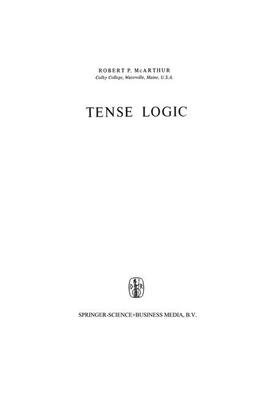 McArthur |  Tense Logic | Buch |  Sack Fachmedien