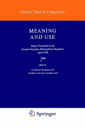 Margalit |  Meaning and Use | Buch |  Sack Fachmedien
