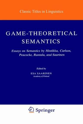 Saarinen |  Game-Theoretical Semantics | Buch |  Sack Fachmedien