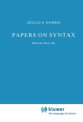 Harris / Hiz |  Papers on Syntax | Buch |  Sack Fachmedien