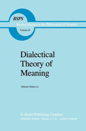 Markovic |  Dialectical Theory of Meaning | Buch |  Sack Fachmedien