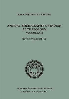 During Caspers |  Annual Bibliography of Indian Archaeology | Buch |  Sack Fachmedien