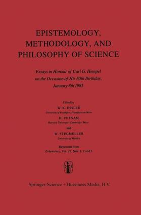 Essler / Stegmüller / Putnam |  Epistemology, Methodology, and Philosophy of Science | Buch |  Sack Fachmedien
