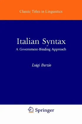 Burzio |  Italian Syntax | Buch |  Sack Fachmedien