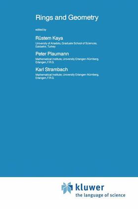 Kaya / Strambach / Plaumann |  Rings and Geometry | Buch |  Sack Fachmedien