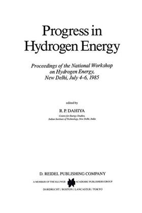 Dahiya |  Progress in Hydrogen Energy | Buch |  Sack Fachmedien