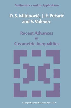Mitrinovic / Volenec / Pecaric |  Recent Advances in Geometric Inequalities | Buch |  Sack Fachmedien