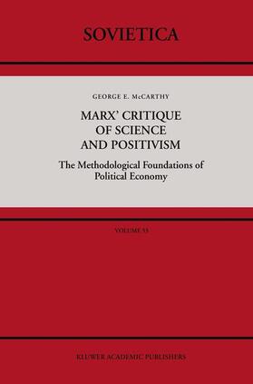 McCarthy |  Marx¿ Critique of Science and Positivism | Buch |  Sack Fachmedien