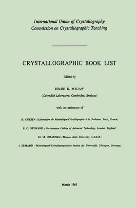 Megaw |  Crystallographic Book List | Buch |  Sack Fachmedien