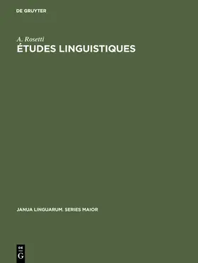 Rosetti |  Études linguistiques | Buch |  Sack Fachmedien