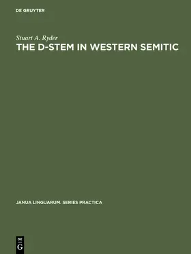 Ryder |  The D-stem in Western Semitic | Buch |  Sack Fachmedien