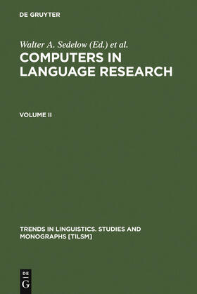 Yeates Sedelow / Sedelow |  Computers in Language Research 2 | Buch |  Sack Fachmedien