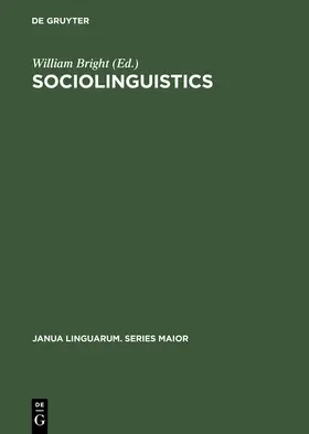 Bright |  Sociolinguistics | Buch |  Sack Fachmedien