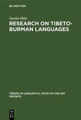 Hale |  Research on Tibeto-Burman Languages | Buch |  Sack Fachmedien