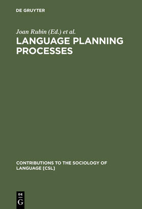 Rubin / Jernudd / Ferguson |  Language Planning Processes | Buch |  Sack Fachmedien