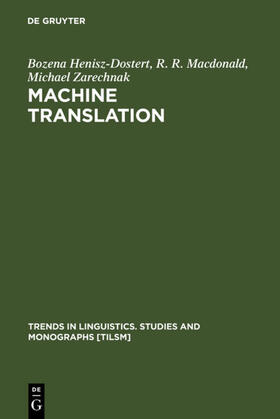 Henisz-Dostert / Zarechnak / Macdonald |  Machine Translation | Buch |  Sack Fachmedien