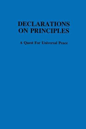 Akkerman |  Declarations on Principles:: A Quest for Universal Peace | Buch |  Sack Fachmedien