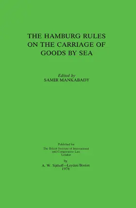 Mankabady |  The Hamburg Rules on the Carriage of Goods By Sea | Buch |  Sack Fachmedien