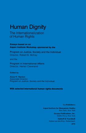 Henkin |  Human Dignity | Buch |  Sack Fachmedien