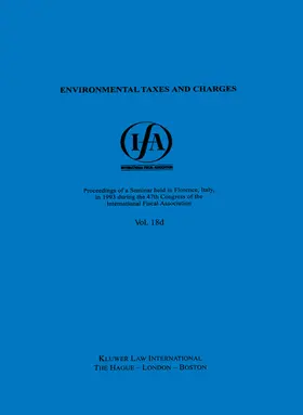 IFA Staff |  Ifa: Environmental Taxes and Charges: Environmental Taxes and Charges | Buch |  Sack Fachmedien