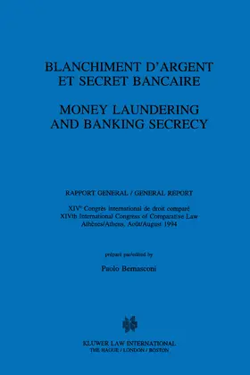 Bernasconi |  Money Laundering and Banking Secrecy | Buch |  Sack Fachmedien