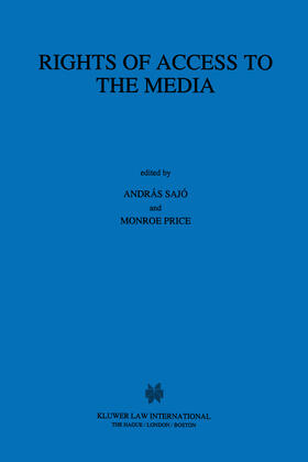 Sajó / Sajo |  Rights of Access to the Media | Buch |  Sack Fachmedien