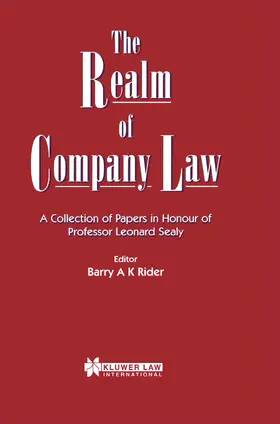 Rider |  The Realm of Company Law: A Collection of Papers in Honour of Professor Leonard Sealy | Buch |  Sack Fachmedien