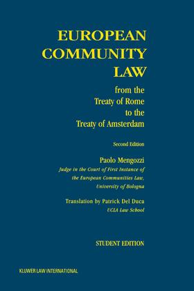 Mengozzi / del Duca |  European Community Law | Buch |  Sack Fachmedien