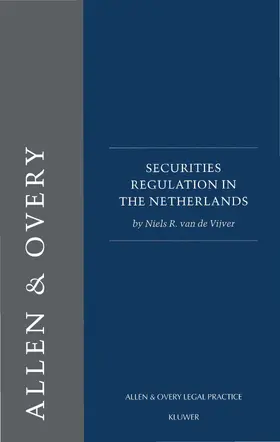 Van De Vijver / Vijver |  Securities Regulation in the Netherlands | Buch |  Sack Fachmedien