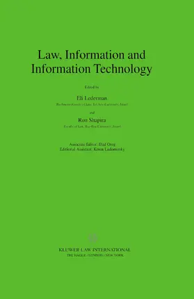 Lederman / Shapira | Law, Information and Information Technology | Buch | 978-90-411-1675-8 | sack.de