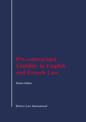 Giliker |  Pre-Contractual Liability in English and French Law | Buch |  Sack Fachmedien